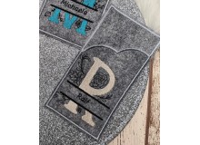 Stickdatei - Doodle Blumen Alphabet Monogram geteilt "R"